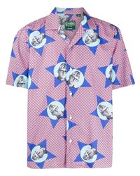 Chemise à manches courtes imprimée multicolore Gitman Vintage