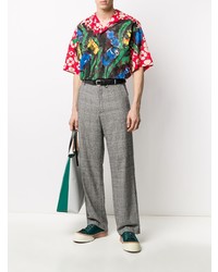 Chemise à manches courtes imprimée multicolore Marni