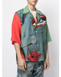 Chemise à manches courtes imprimée multicolore Charles Jeffrey Loverboy