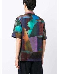 Chemise à manches courtes imprimée multicolore Paul Smith