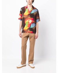 Chemise à manches courtes imprimée multicolore Paul Smith