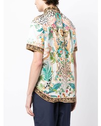 Chemise à manches courtes imprimée multicolore Camilla