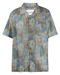 Chemise à manches courtes imprimée multicolore Han Kjobenhavn