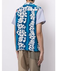 Chemise à manches courtes imprimée multicolore JUST IN XX