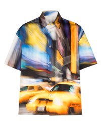 Chemise à manches courtes imprimée multicolore Heron Preston