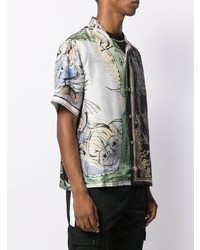 Chemise à manches courtes imprimée multicolore Givenchy