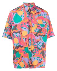 Chemise à manches courtes imprimée multicolore Isabel Marant