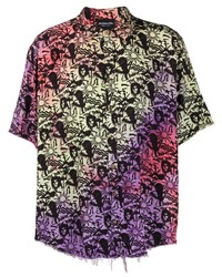 Chemise à manches courtes imprimée multicolore Mauna Kea