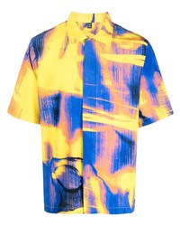 Chemise à manches courtes imprimée multicolore McQ