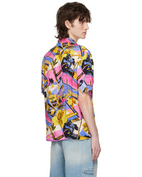 Chemise à manches courtes imprimée multicolore Palm Angels