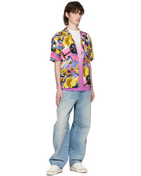 Chemise à manches courtes imprimée multicolore Palm Angels