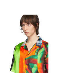 Chemise à manches courtes imprimée multicolore Dries Van Noten