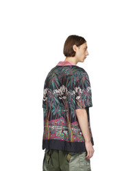 Chemise à manches courtes imprimée multicolore Sacai
