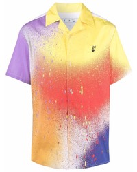 Chemise à manches courtes imprimée multicolore Off-White