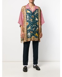 Chemise à manches courtes imprimée multicolore Gucci