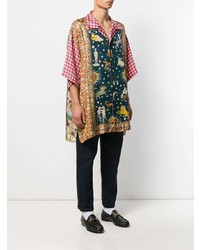 Chemise à manches courtes imprimée multicolore Gucci