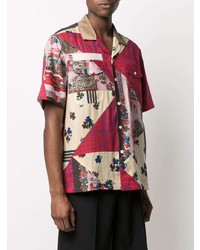 Chemise à manches courtes imprimée multicolore Sacai