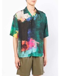 Chemise à manches courtes imprimée multicolore Izzue