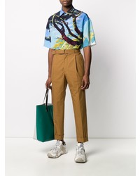 Chemise à manches courtes imprimée multicolore Valentino