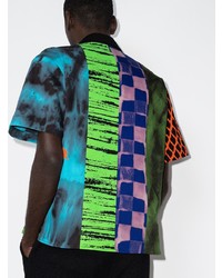 Chemise à manches courtes imprimée multicolore AG