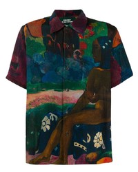 Chemise à manches courtes imprimée multicolore Rassvet