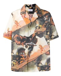 Chemise à manches courtes imprimée multicolore Rhude