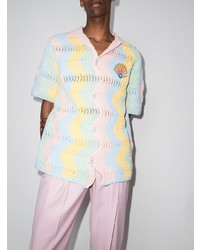 Chemise à manches courtes imprimée multicolore Casablanca