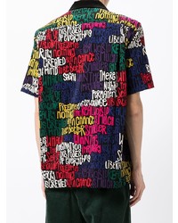 Chemise à manches courtes imprimée multicolore Sacai