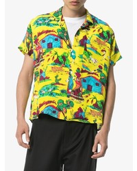 Chemise à manches courtes imprimée multicolore Bode