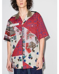 Chemise à manches courtes imprimée multicolore Sacai