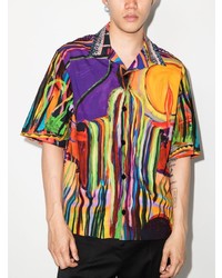 Chemise à manches courtes imprimée multicolore Givenchy