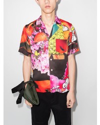 Chemise à manches courtes imprimée multicolore Soulland