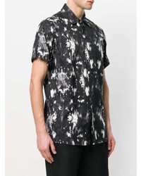 Chemise à manches courtes imprimée noire et blanche Alyx