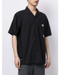 Chemise à manches courtes imprimée noire AAPE BY A BATHING APE