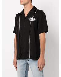 Chemise à manches courtes imprimée noire Ksubi