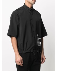 Chemise à manches courtes imprimée noire DSQUARED2