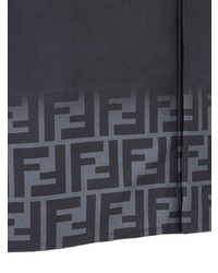 Chemise à manches courtes imprimée noire Fendi