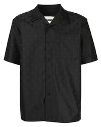 Chemise à manches courtes imprimée noire Gmbh