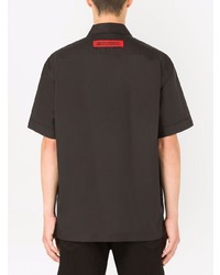 Chemise à manches courtes imprimée noire Dolce & Gabbana