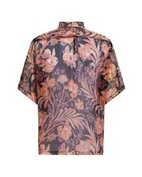 Chemise à manches courtes imprimée noire Etro