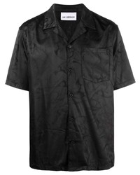 Chemise à manches courtes imprimée noire Han Kjobenhavn