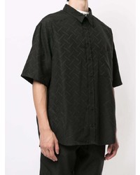 Chemise à manches courtes imprimée noire Marcelo Burlon County of Milan