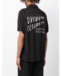 Chemise à manches courtes imprimée noire VISVIM