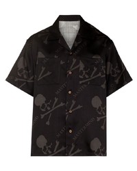 Chemise à manches courtes imprimée noire Mastermind Japan