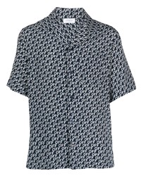Chemise à manches courtes imprimée noire Off-White