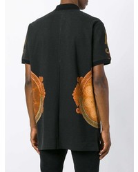 Chemise à manches courtes imprimée noire Givenchy