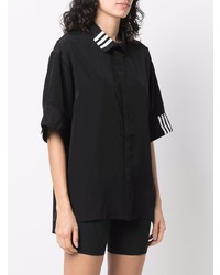 Chemise à manches courtes imprimée noire Y-3