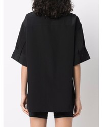 Chemise à manches courtes imprimée noire Y-3