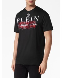 Chemise à manches courtes imprimée noire Philipp Plein