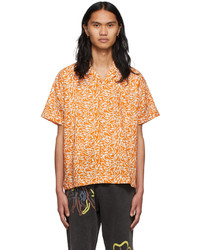 Chemise à manches courtes imprimée orange Carne Bollente